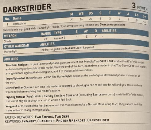 new darkstrider rules