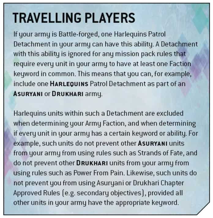 eldar travelling Players