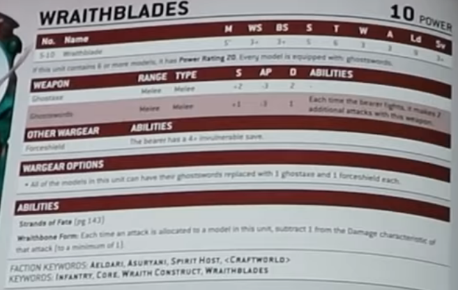 wraithblades new datasheet