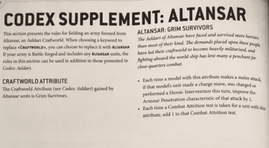 Altansar Rules