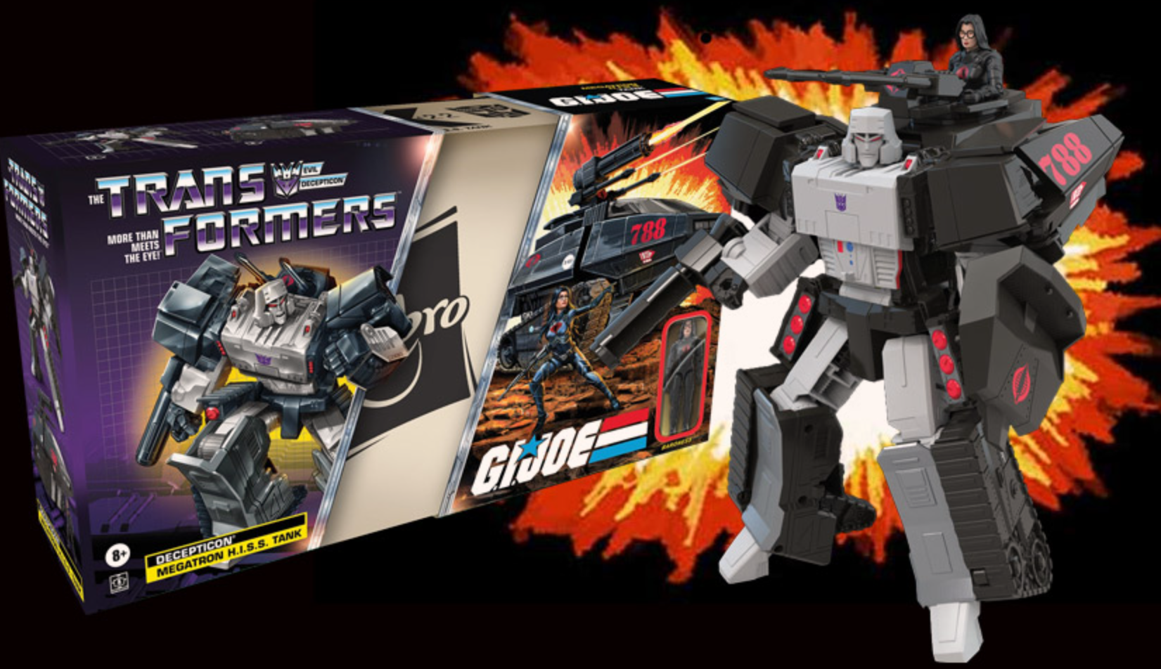 New G.I. Joe Transformers Crossover H.I.S.S. Tank Megatron