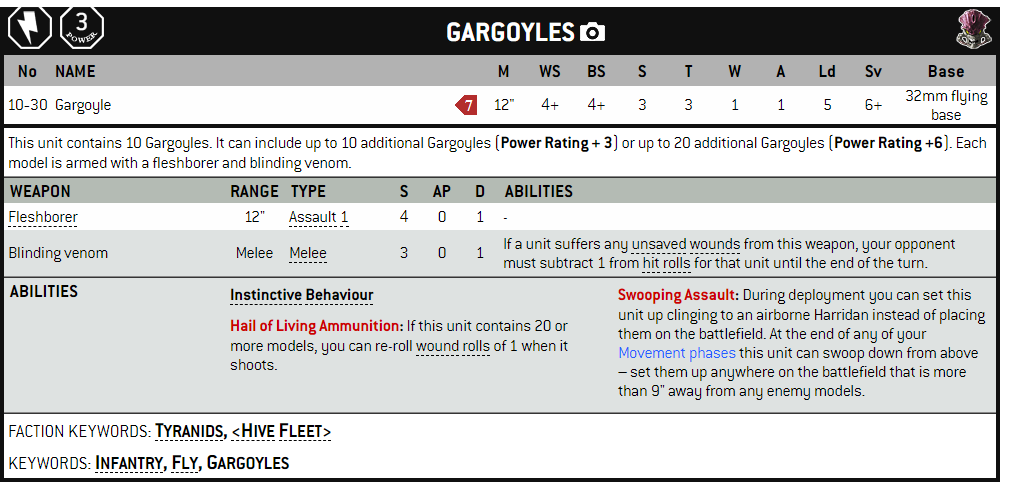 Old Gargoyles datasheet