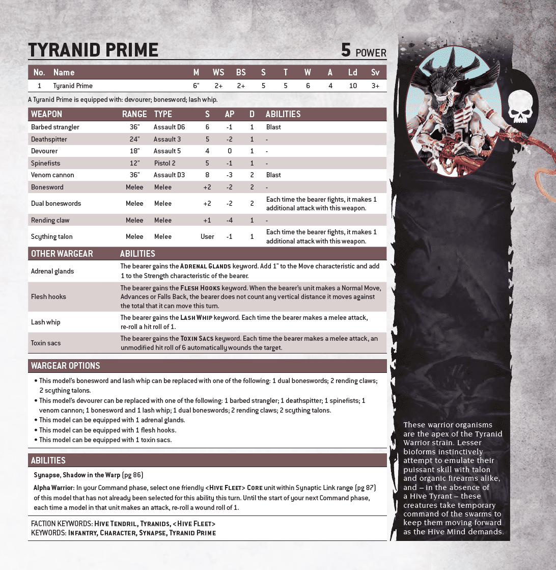 tyranid prime rules 9th codex edition