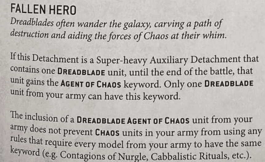 Chaos Knight Rules