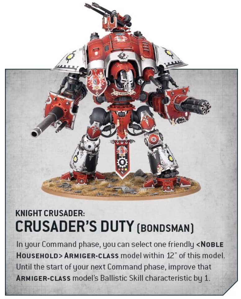 Crusader's duty bondsman