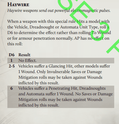 Special Weapons Rules Horus Heresy 9