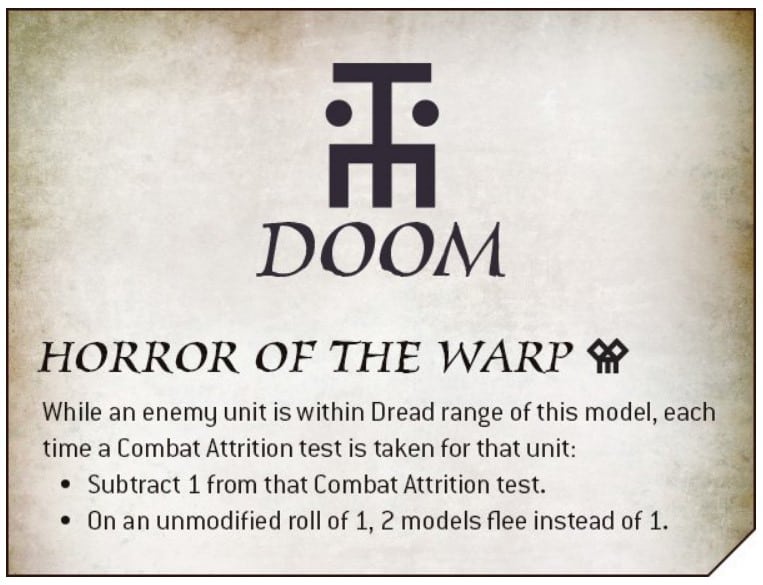 doom horror of the warp
