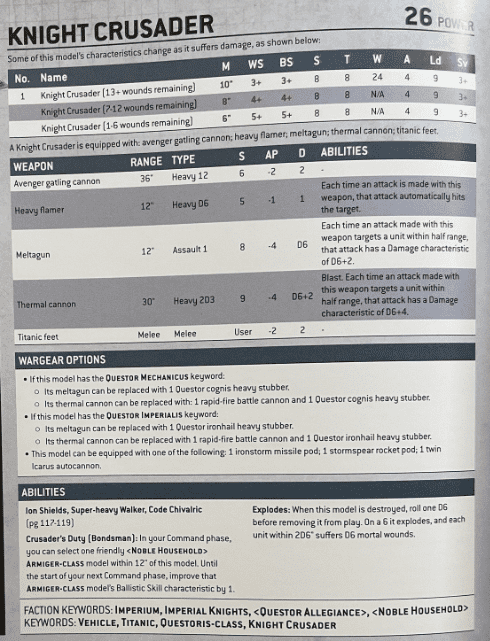Renegade Rulebook Missions Datasheets & Lore NEW! 40K 24-pg Imperial Knights 