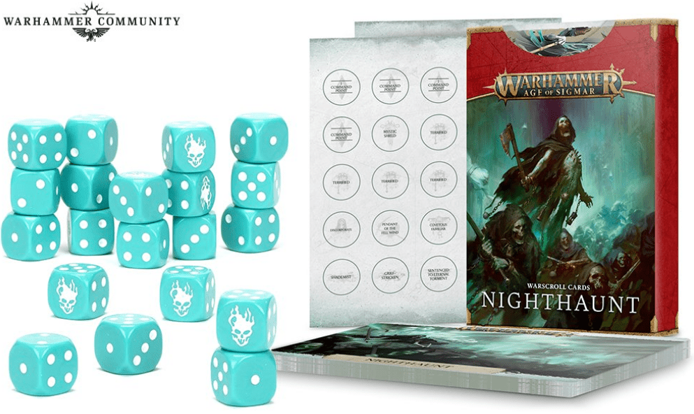 Nighthaunt Warscroll Cards and Dice