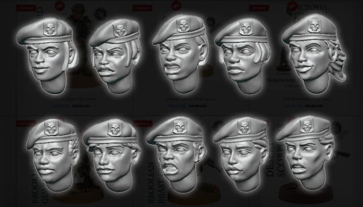 Victoria-Miniatures-female-beret-heads