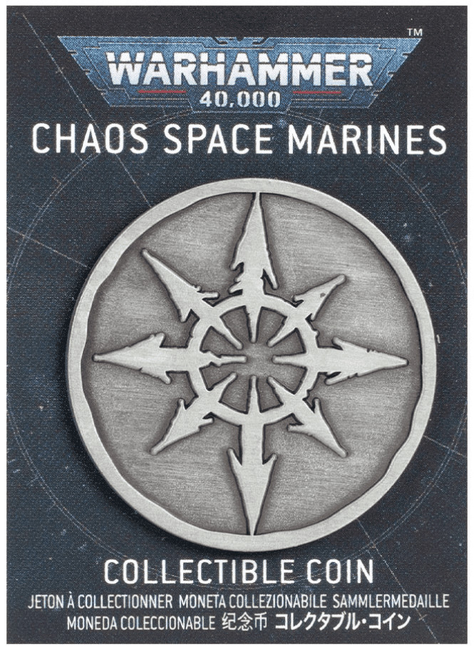 chaos space marine coin games workshop 40k coins