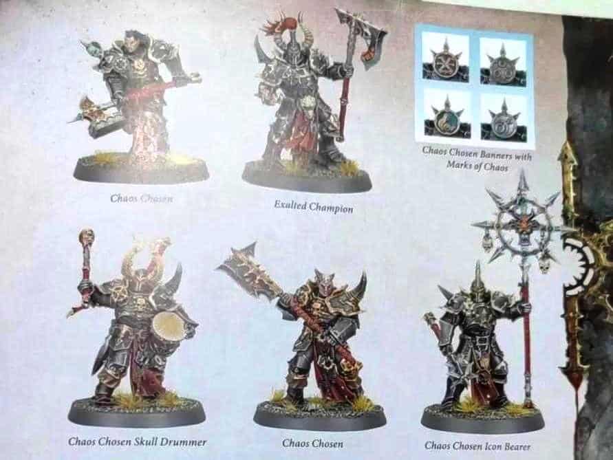 AOS Slaves Darkness Chaos Knight Knights Champion Head Sword and Shield R3 C 