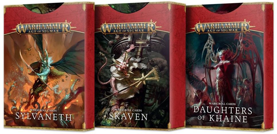 Warscroll Cards – Sylvaneth, Skaven, and Daughters of Khaine