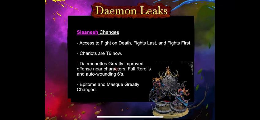 Chaos Daemons Rules Leaks Warhammer 40k 9th Edition