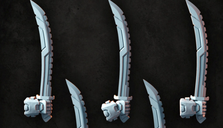 Longswords and scimitars feature