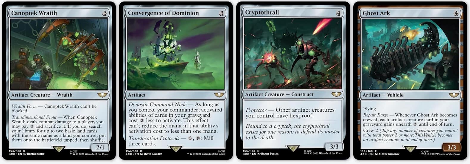 All of The Necron Warhammer 40,000 MTG Commander Cards