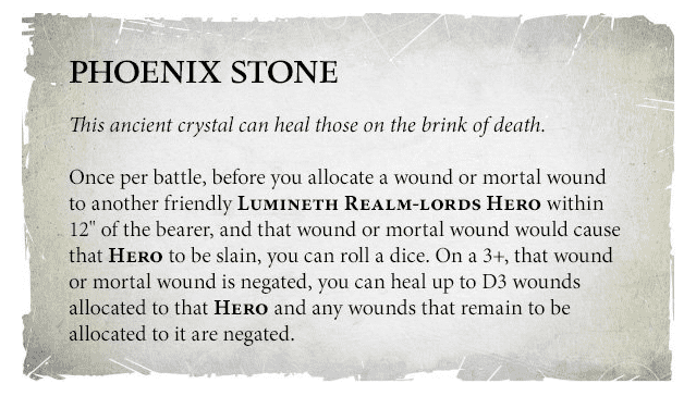 Phoenix Stone Lumineth Rules