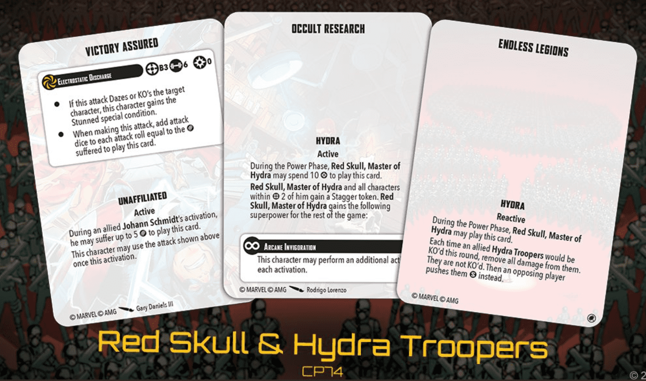 Red Skull Tactic Cards