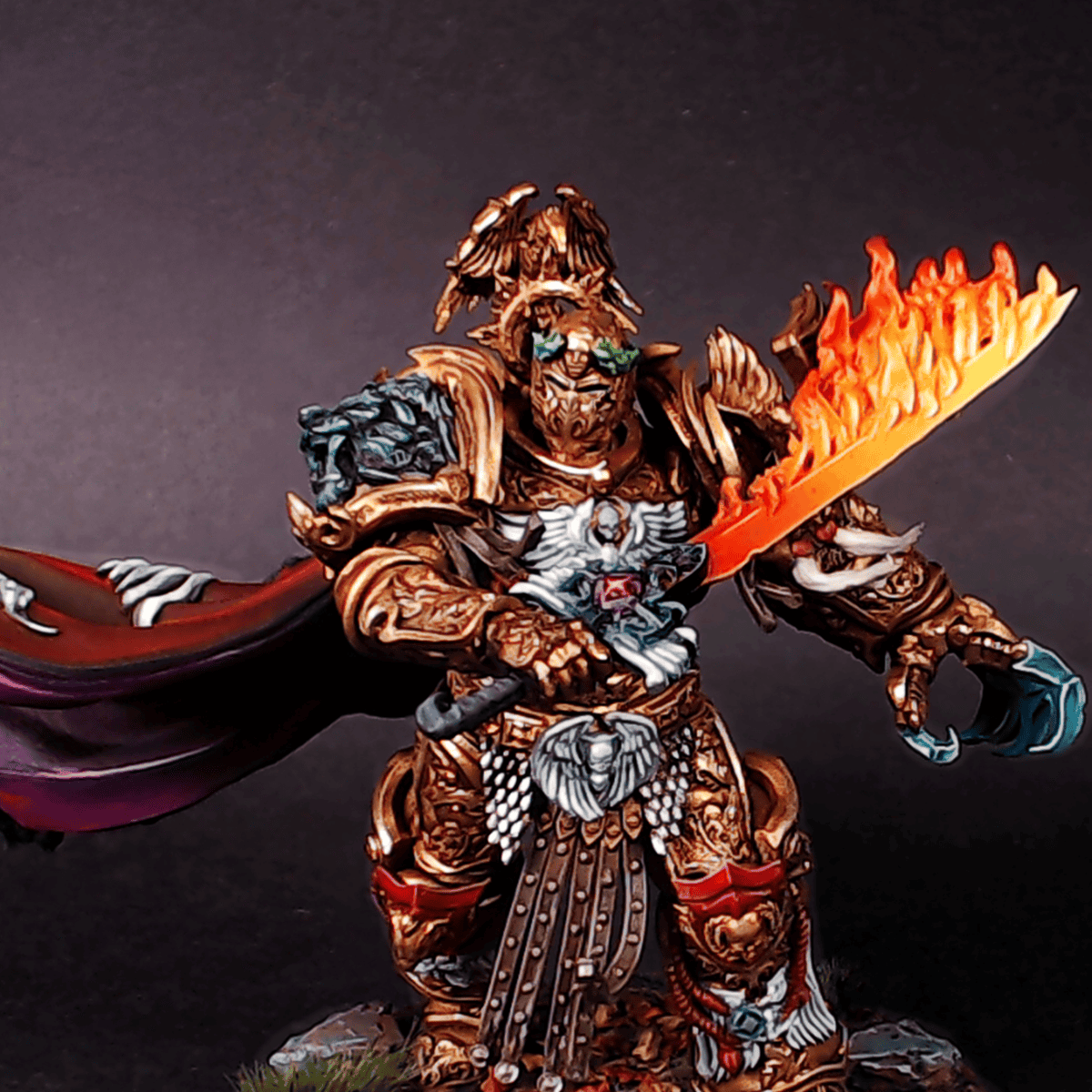 Next level painting emperor of mankind 40k compatible miniature