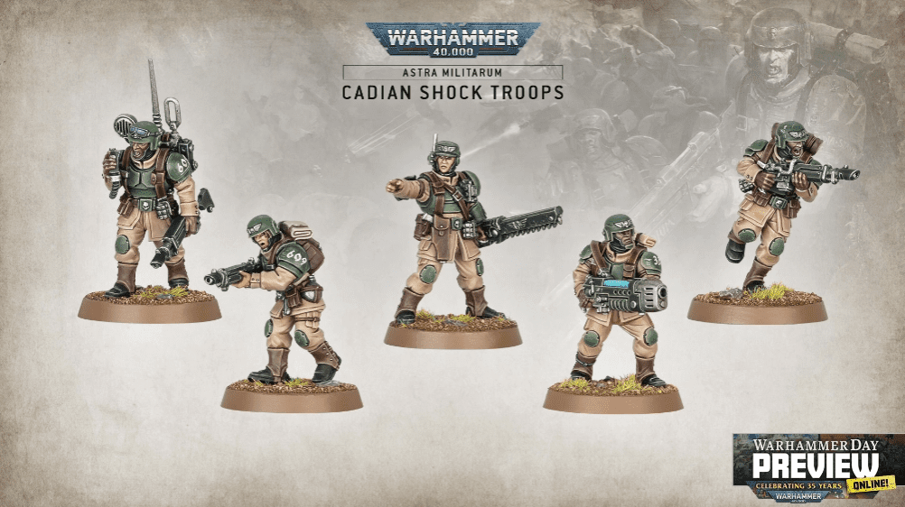 Cadian Command Squad painted Astra Militarum Imperial Guard Warhammer 40k  Elite