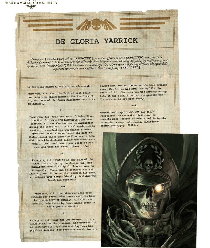 GW Reveals the Truth about Commissar Yarrick