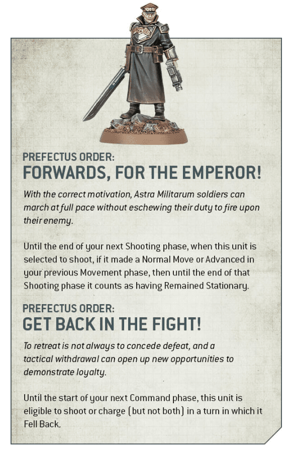 Imperial Guard Commissar Rules