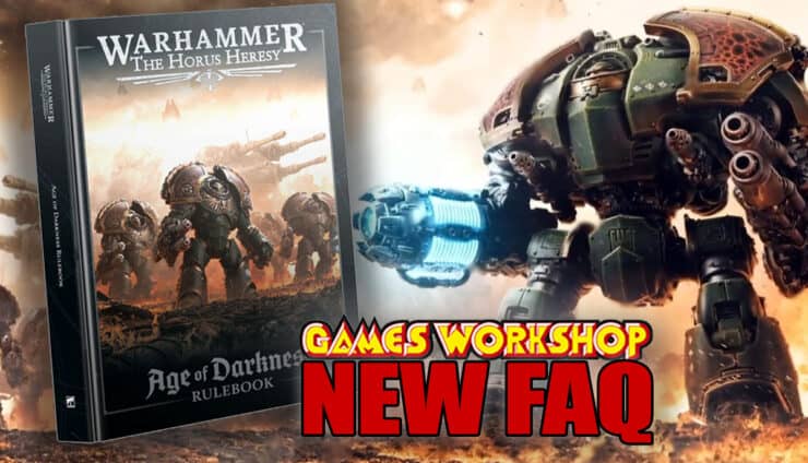 horus heresy age of darkness rules faq saturnine rulebook and saturnine dreadnought artwork