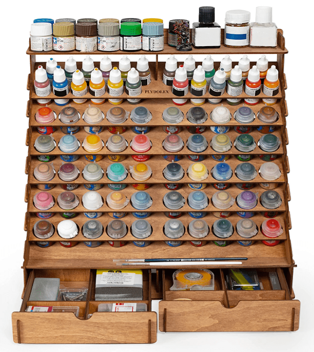 Plydolex Acrylic Paint Storage Organizer with 72 Holes for Vallejo