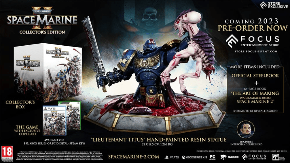 Statuette Lieutenant Titus Battleline Edition Warhammer 40,000 Space Marine  2