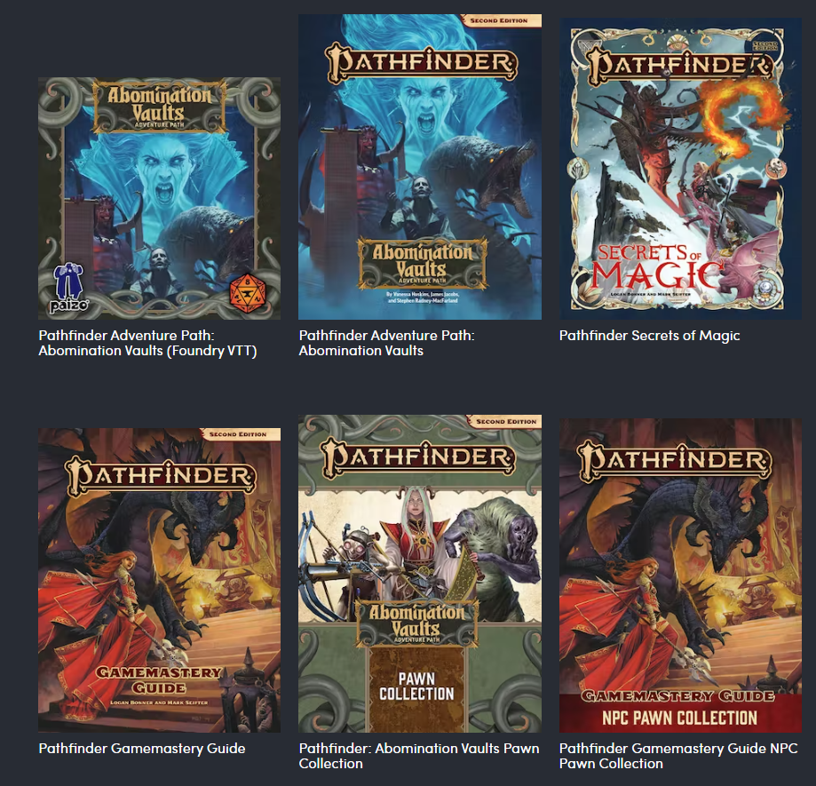 Pathfinder RPG Humble Bundle shelves up nearly $200 worth of fiction for  $25