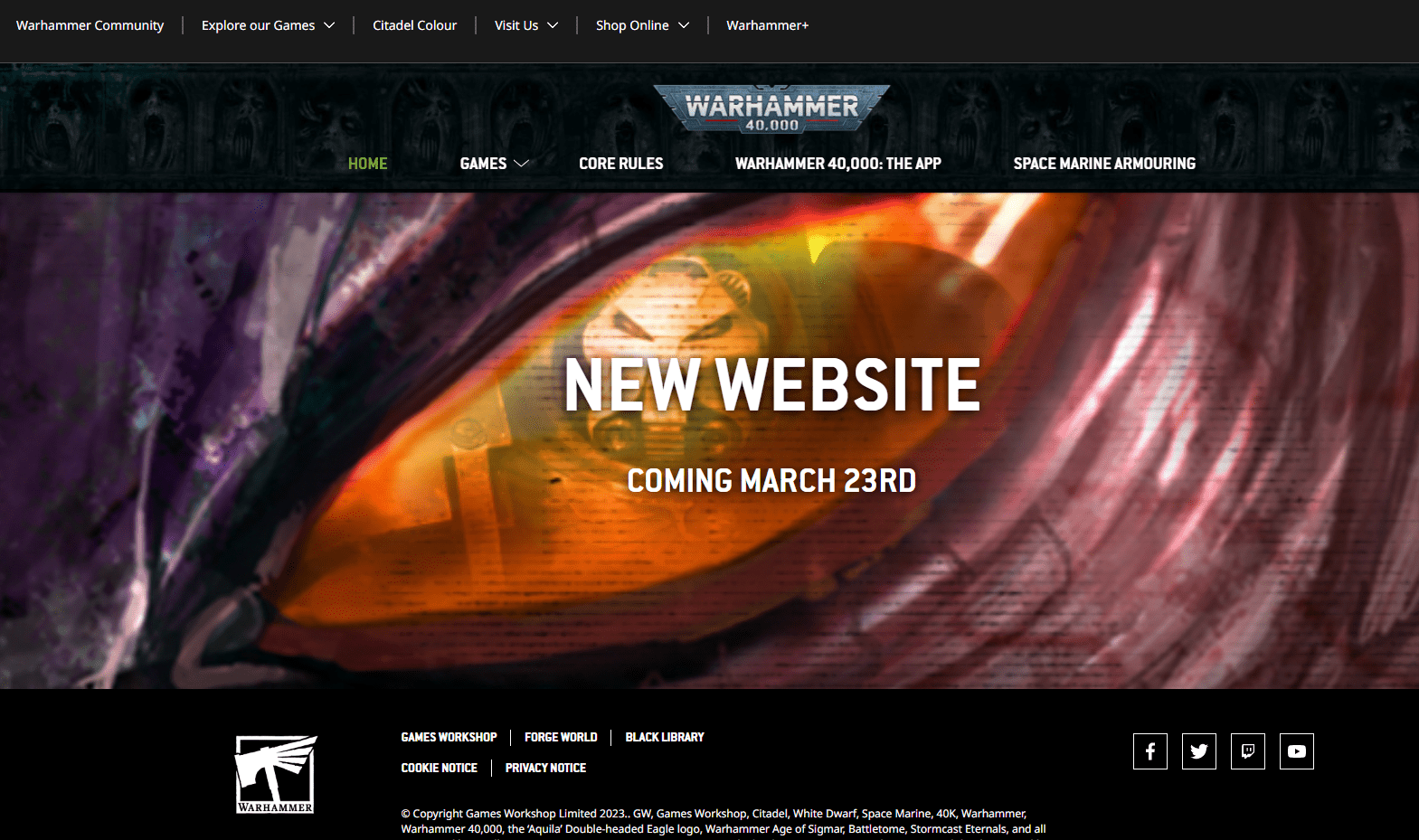 Games Workshop New Website for 10th