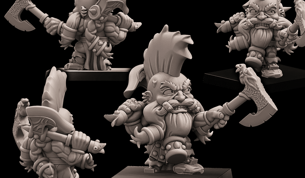 Chibi Dwarf: First Avatars of War Subscriber 3D STL Goal