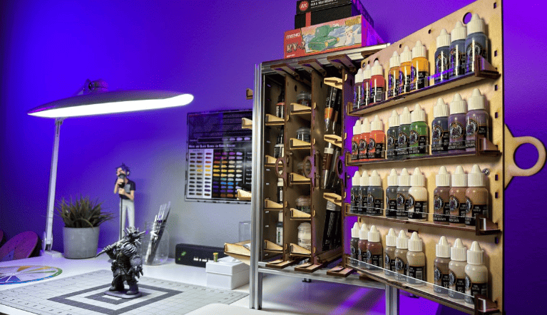 MEGA Portable Paint Station, Modular Shelves and Storage