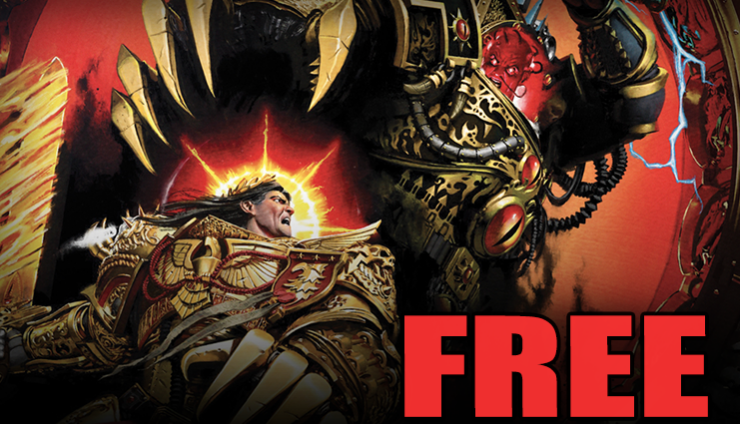 Emperor vs horus free black library artwork
