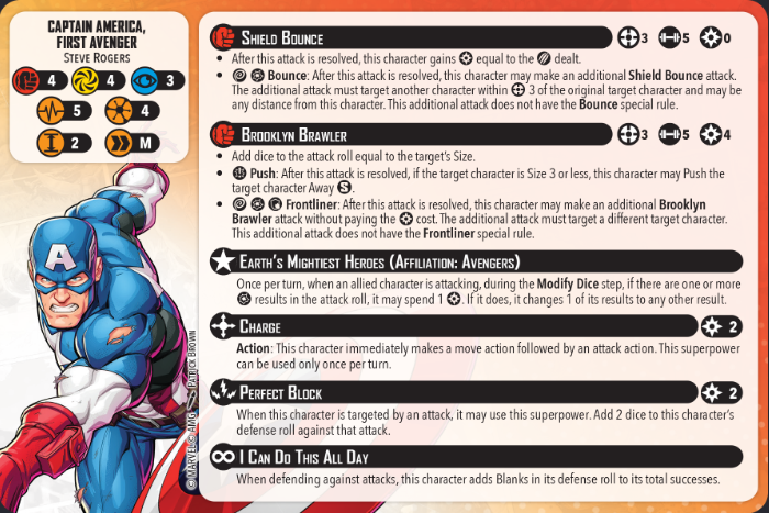 Captain America Earth's Mightiest Stat Card rules 2