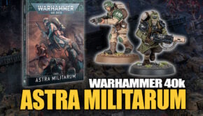 40k astra militarum codex product shot painted cadian and death korps miniatures shaded battlefield behind how to play hor wal