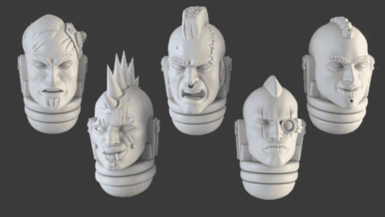 10x Punk : Bare Marine Heads