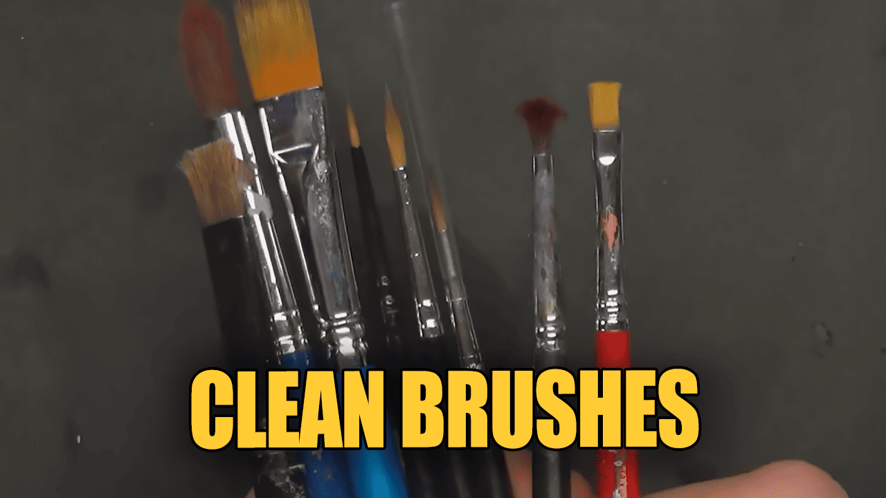 cleaning miniature paint brushes warhammer 40k models hobby title