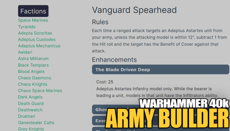 warhammer 40k army builder free 3