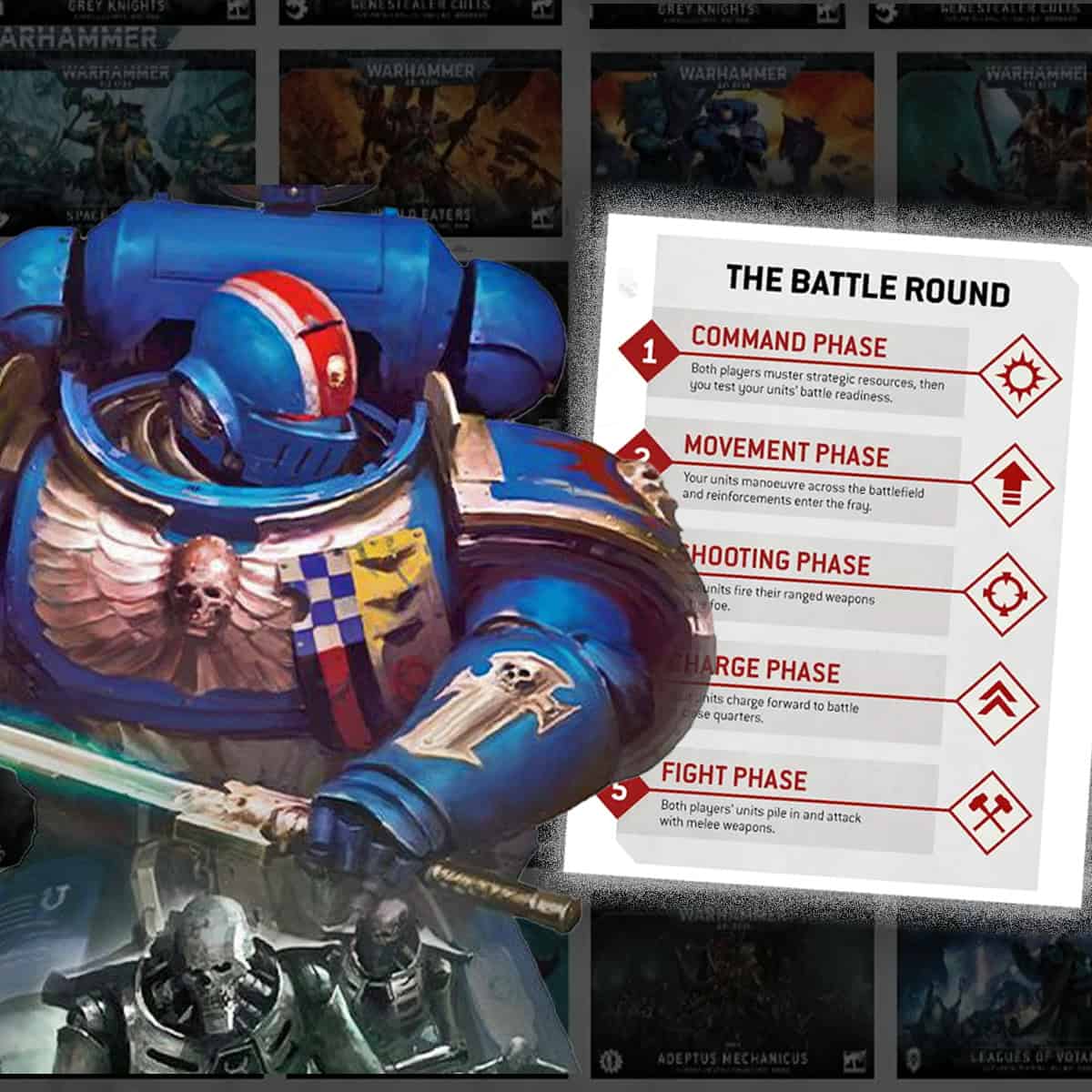 Fight Phase 10th Edition rules space marine index cards