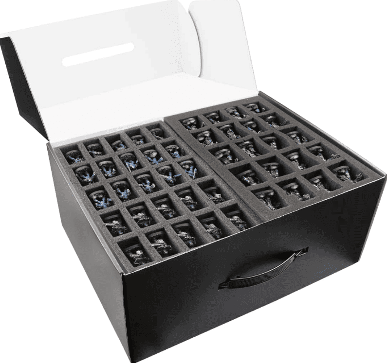 ENHANCE Portable Miniature Figure Storage Case with Accessory Storage -  Black