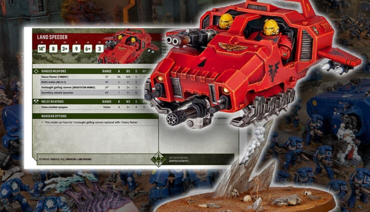 space marine land speeder new armageddon rules warhammer 40k