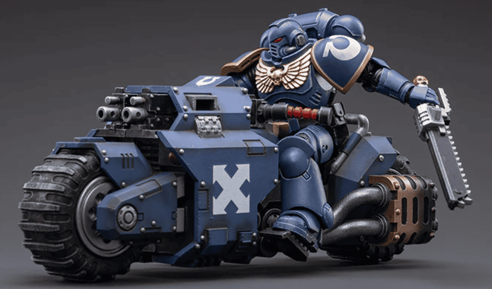 JoyToy 1/18 Warhammer 40K Ultramarines Outriders Motor-cycle 