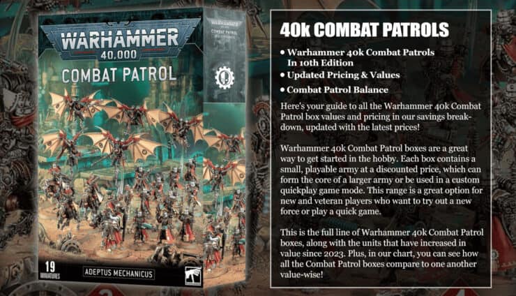 adeptus mechanicus ad mech combat patrol costs value wal hor 1