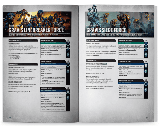 Gravis Linebreaker Page of Space Marines Codex