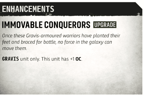 Immovable Conquerors Enhancement