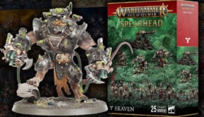 skaven spearhead product shot and painted rat ogre age of sigmar