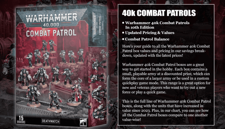 death watch combat patrol box art and item description