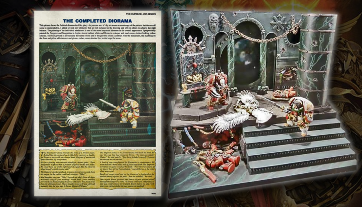 emperor vs horus death diorama miniatures figures forge world horus heresy