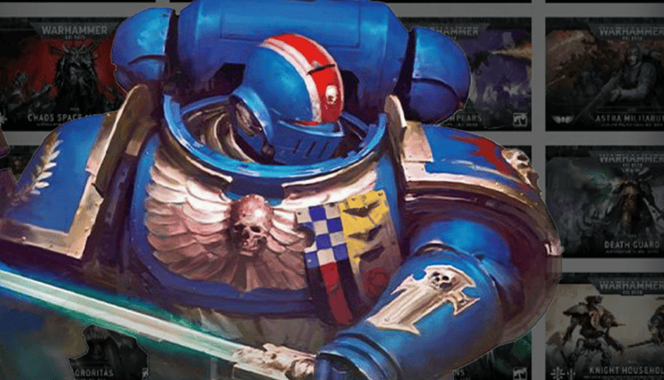 Rumors space marine no text art in front of index cards